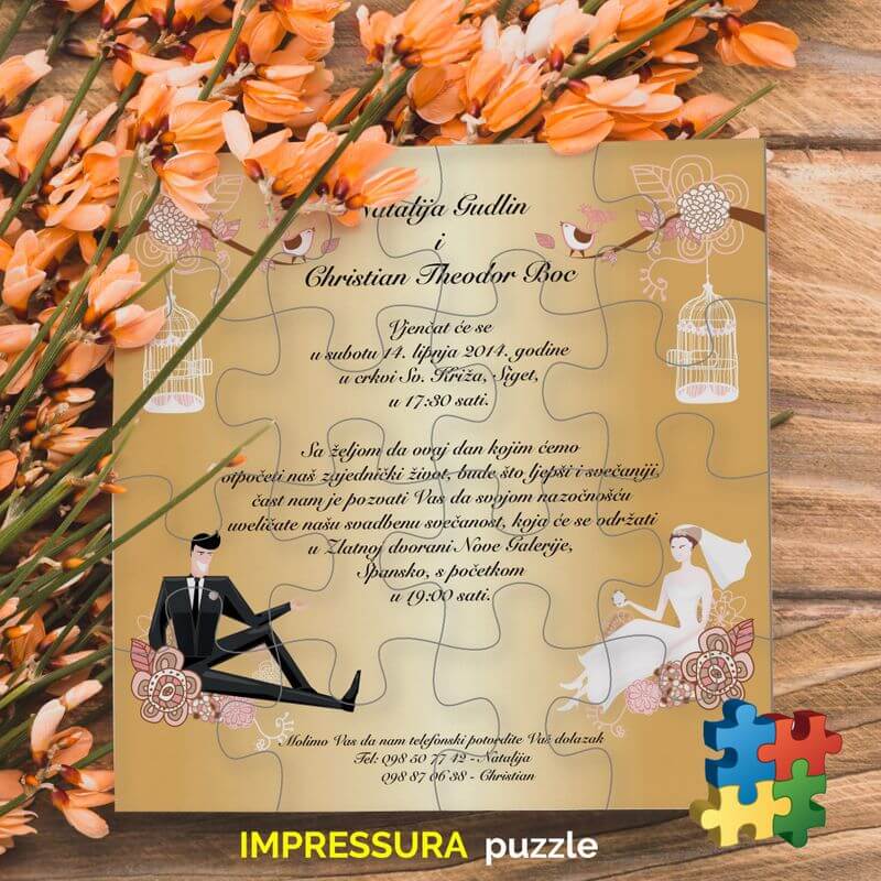 Pozivnice-za-vjenčanje Puzzle-Impressura